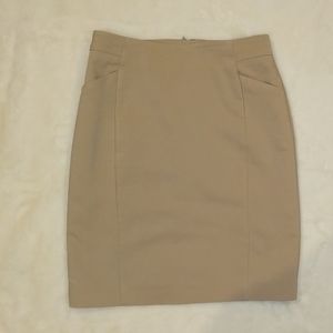 Khaki pencil skirt